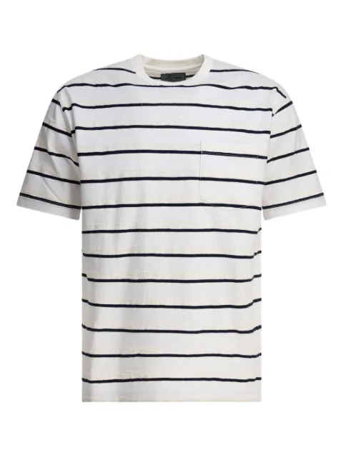 BEAMS PLUS pocket striped T-shirt White 3804009315601