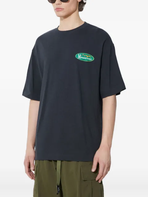 MANASTASH mountain-logo T-shirt Black 7924134002