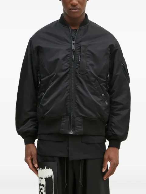 MANASTASH ribbed bomber jacket Black 7924252014
