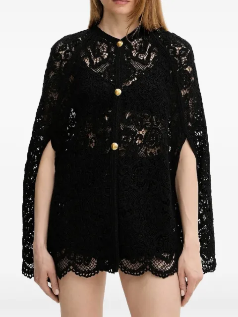 TWINSET scalloped-crochet shorts Black 251TS3133