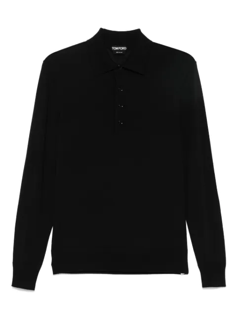 TOM FORD wool polo shirt Black KPL003YMW103