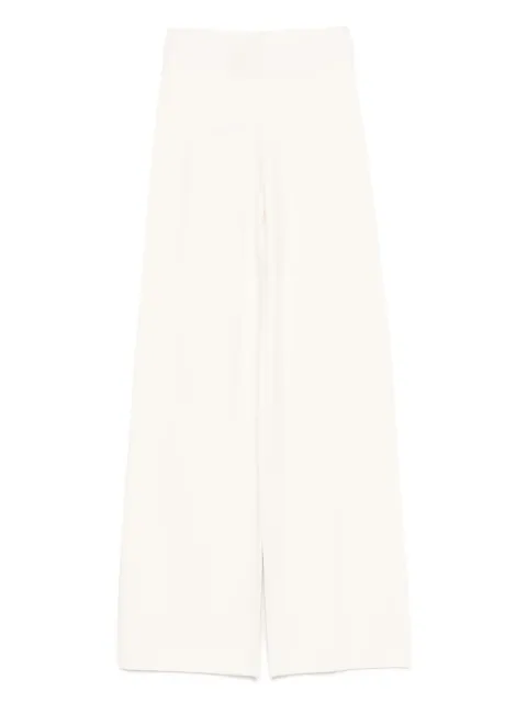 Max Mara elasticated-waist palazzo trousers White 2526336011600