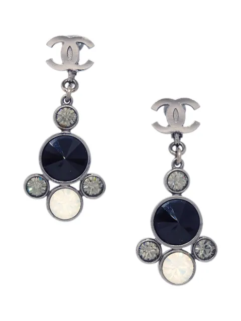 CHANEL Pre-Owned 2006 CC Dangle earrings Silver ER165217