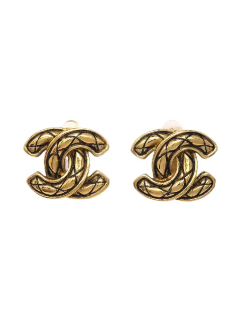 CHANEL Pre-Owned 1990-2000s CC earrings Gold ER165215