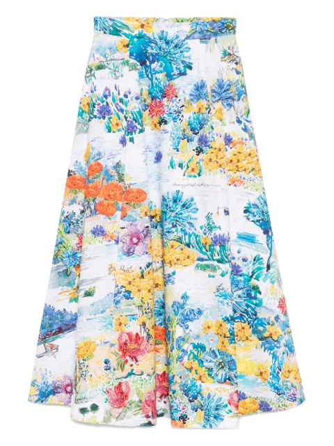 Mary Katrantzou floral-print skirt White S5AVIEMORE