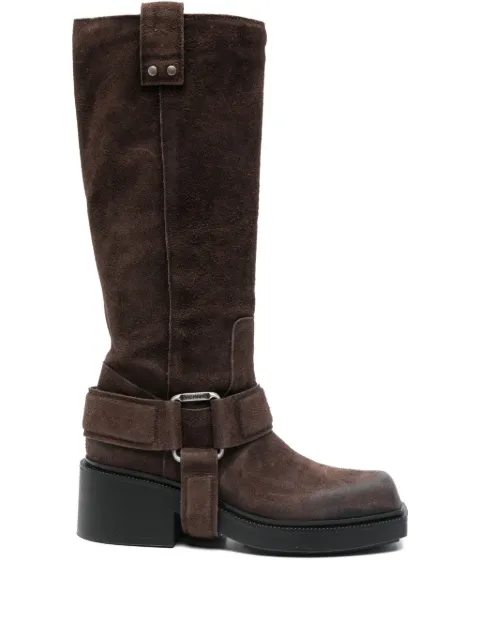 Vic Matie buckle-strap suede boots Brown 1F2354DHF06H080350