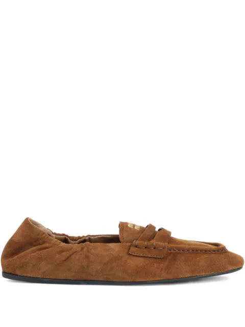 Miu Miu Ruches suede loafers Brown 5D341EFD005008