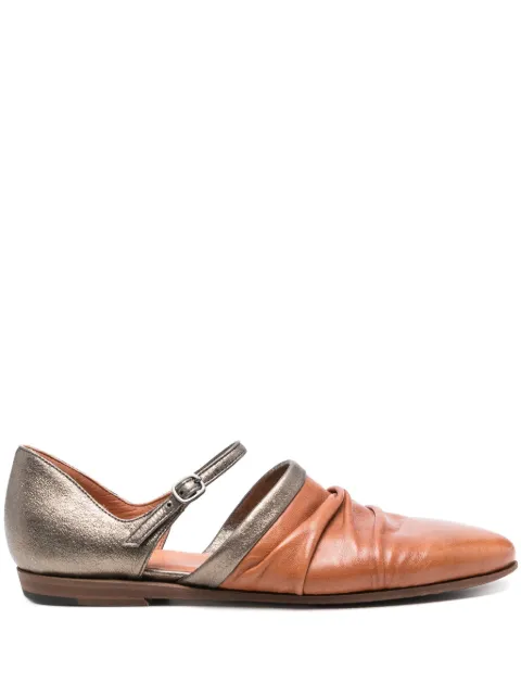 Pantanetti metallic ballet flats Brown 18921