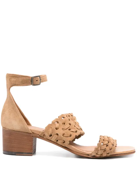 Pantanetti 50mm suede sandals Neutrals 16172