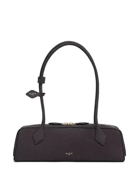 Alaïa Le Teckel medium bag in nubuck Grey AA1S06033CA214