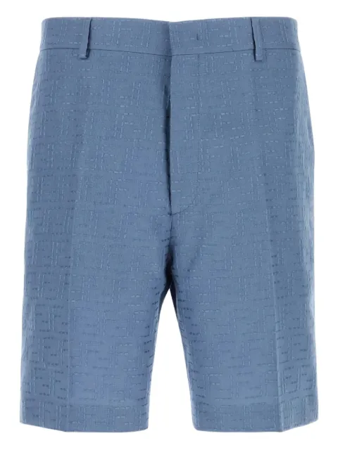 FENDI linen-blend shorts Blue FB0821AU6Y