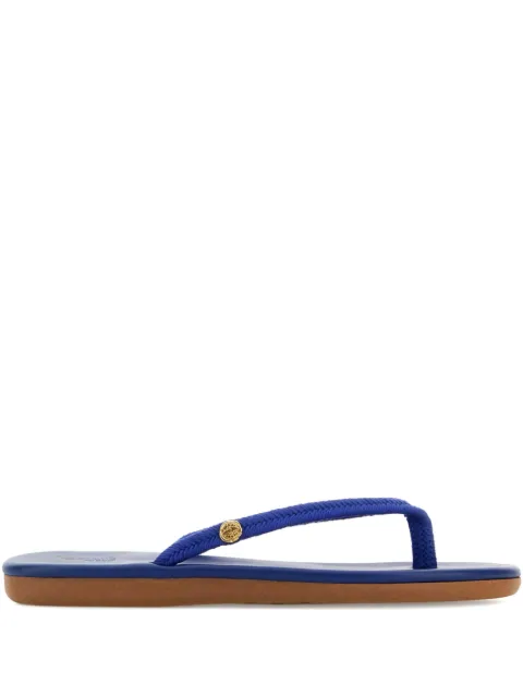Ancient Greek Sandals leather flip flops Blue SAIONARAROPE