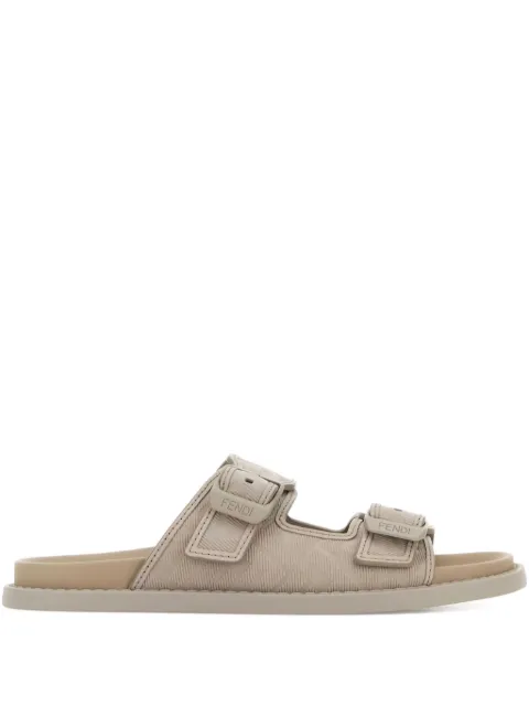 FENDI leather flap sandals Neutrals 7X1604AN8B