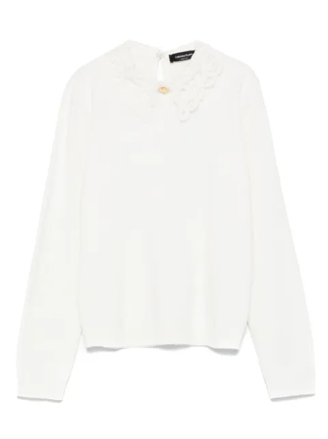 Fabiana Filippi lace-trimmed sweater White MAD215F048L5900000