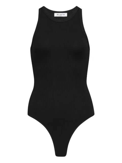 Alaïa ribbed sleeveless bodysuit Black AA9B0382J085B
