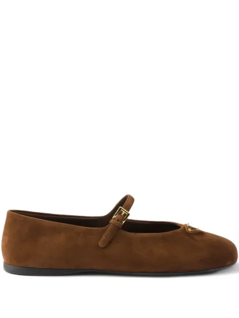 Prada suede ballerinas Brown 1F793NF005008