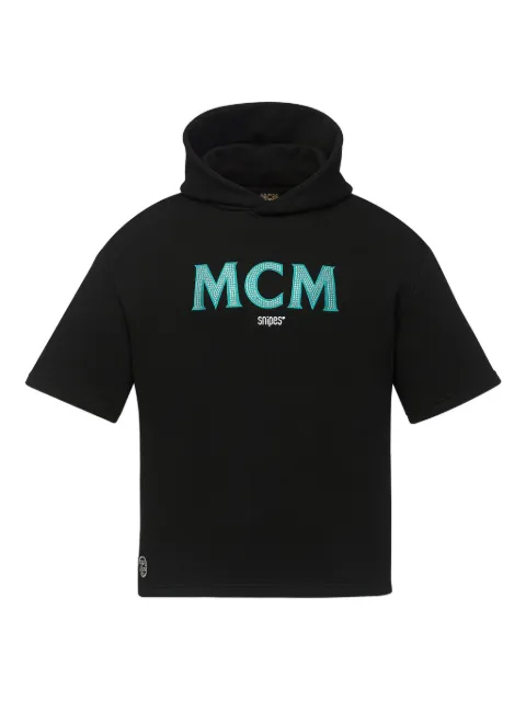 MCM x SNIPES rhinestone hoodie Black MHAFSMM05BK