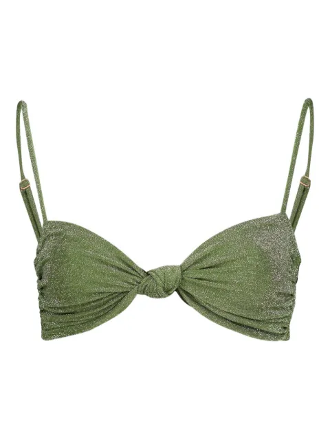 Johanna Ortiz Heliconia shimmering bikini top Green PT02993