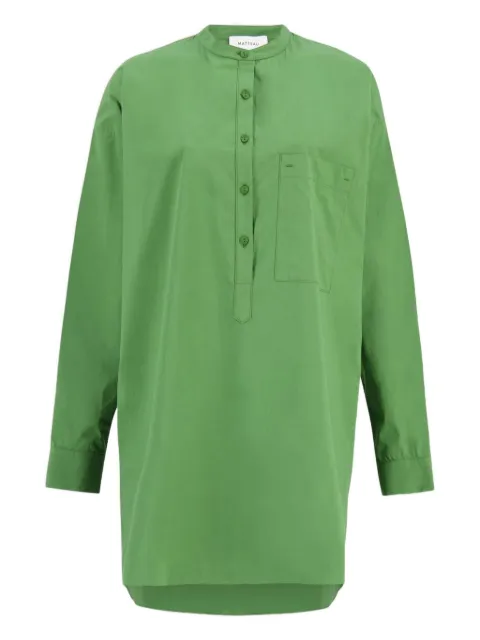 Matteau Popover long-sleeve mini shirt dress Green PMSDR