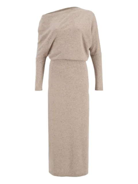 Altuzarra Kasos asymmetric cashmere dress Neutrals 8390KKS818