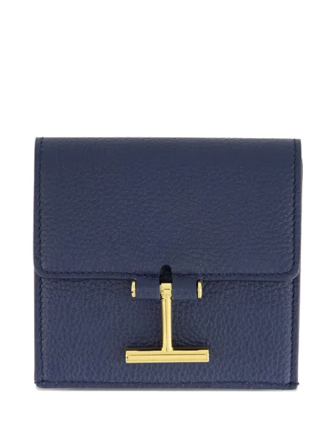 TOM FORD Tara logo-clasp grain-leather cardholder Blue S0507LCL095G