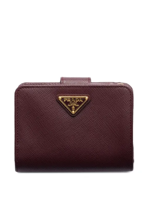 Prada small Saffiano leather wallet Brown 1ML018QHH