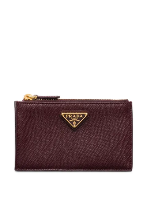 Prada Saffiano-leather card holder Red 1MC086QHH