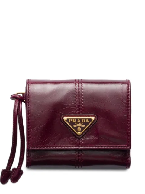 Prada small leather wallet Red 1MH0432CYR
