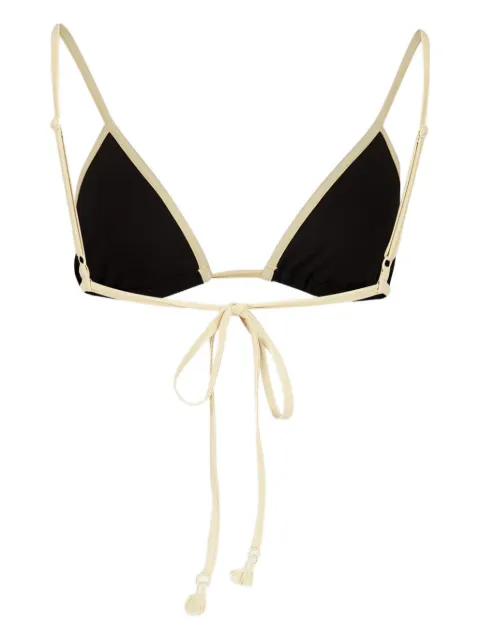 Johanna Ortiz Playa del Rio triangle bikini top Black PT03078