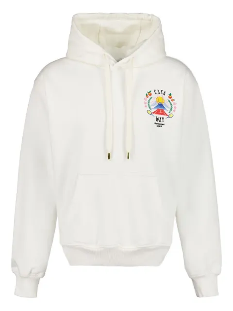 Casablanca Casa Way Mountain organic-cotton hoodie White MPF25JTP29201