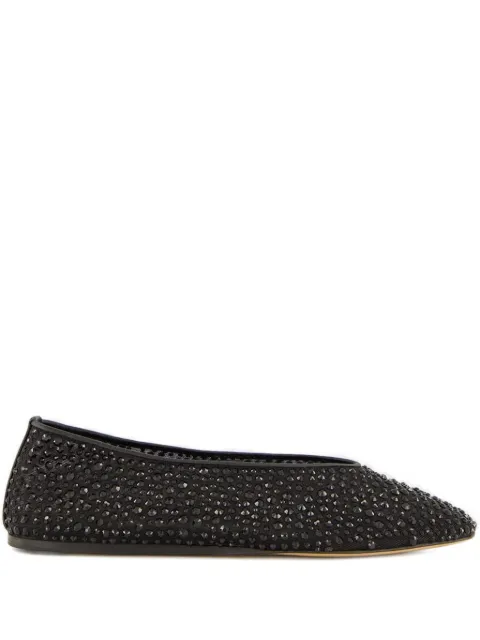 Le Monde Beryl Luna crystal-embellished ballet flats Black LUNMCR
