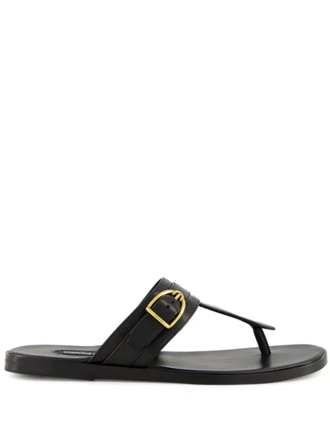 TOM FORD Brighton buckle leather sandals Black J1550LCL473X