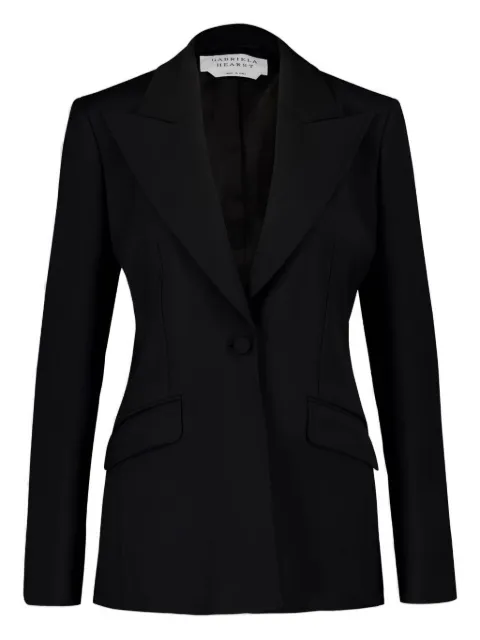 Gabriela Hearst single-button wool blazer Black X005001W105
