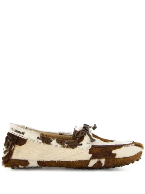 Le Monde Beryl Driver calf-hair loafers Neutrals DMOPON