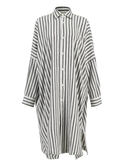 Marrakshi Life stripe long-sleeve shirt White C18040