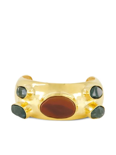 PAULA gemstone-embellished cuff bracelet Gold MAZUS