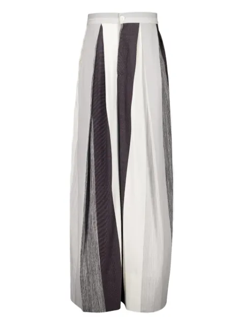 Marrakshi Life pleated stripe trousers White C18056