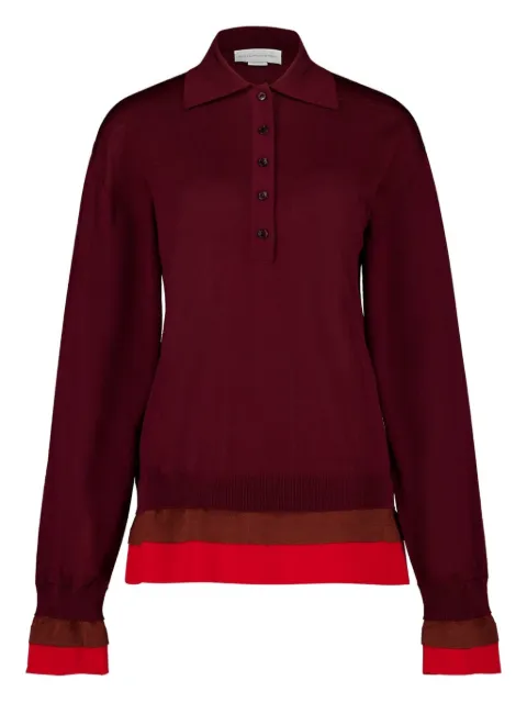Stella McCartney layered polo-neck top Red 6K10393S2598