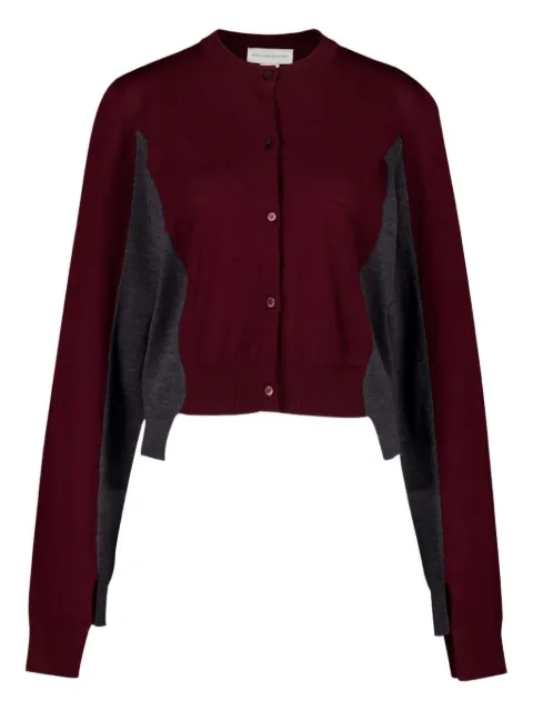 Stella McCartney colour-block wool cardigan Red 6K10323S2598
