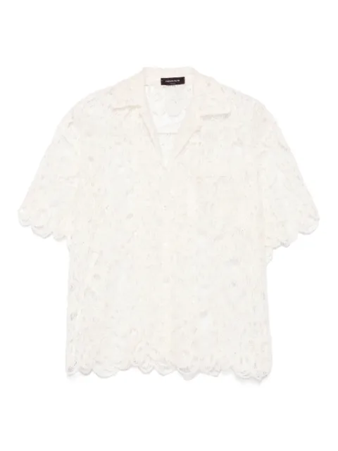Fabiana Filippi lace scalloped-hem shirt White CAD215F328L5360000