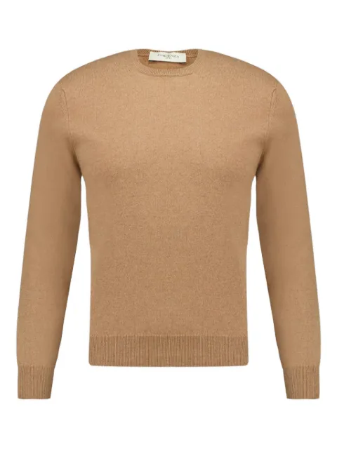 Piacenza Cashmere crew neck cashmere sweater Brown 8542CB050