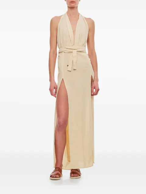 Caravana Hera V-neck maxi dress Neutrals 58AA11195713744