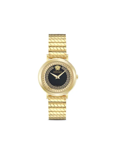 Versace Greca stainless steel Greek -Key Round 35mm Black VE0O00425