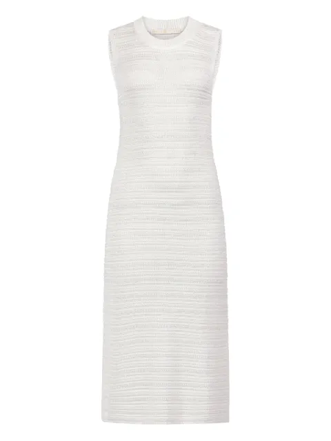 Marie Oliver Isla knitted midi dress White 5Q1D238B