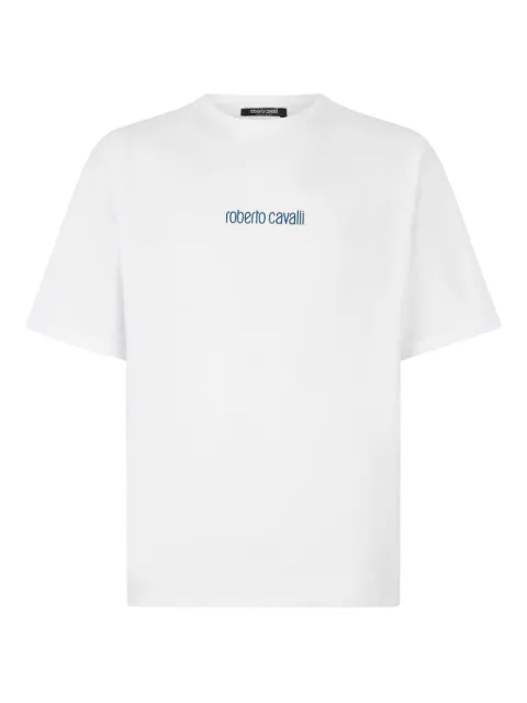 Roberto Cavalli logo-print T-shirt White VRT62FJD060