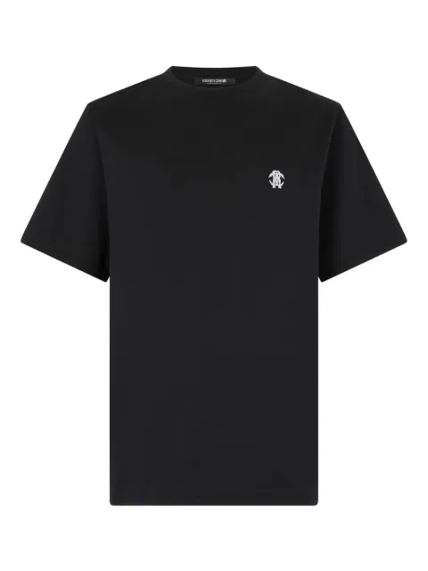 Roberto Cavalli embroidered-logo T-shirt Black VRT61AJD060