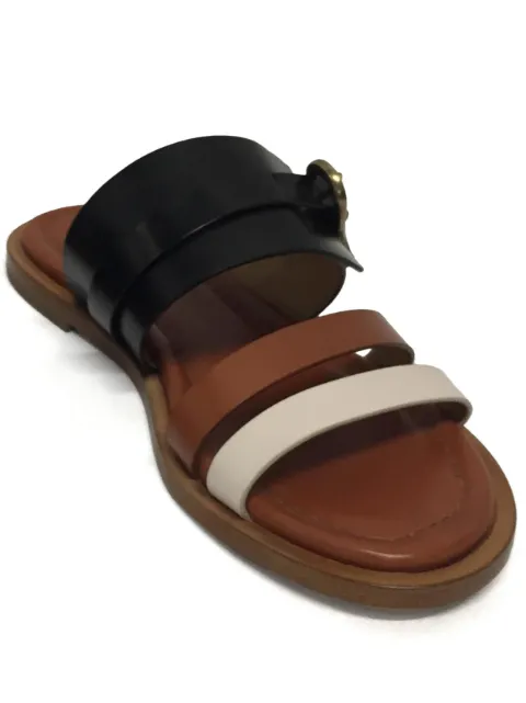 Sartore leather buckle slides Brown SR3926