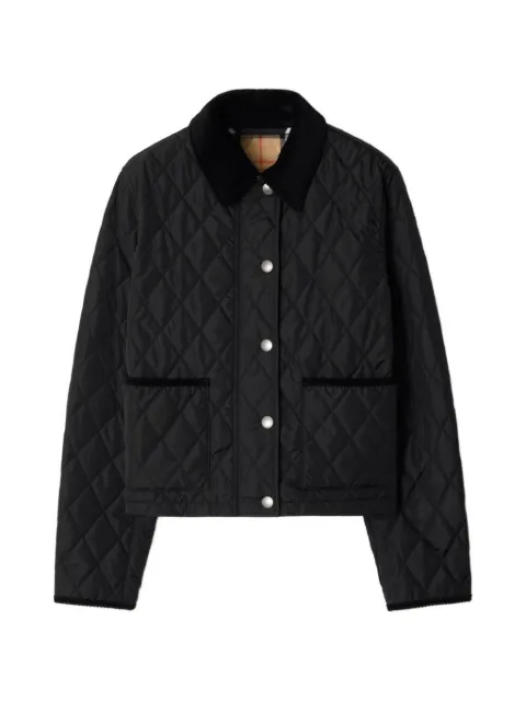 Burberry cropped quilted nylon jacket Black 8107465