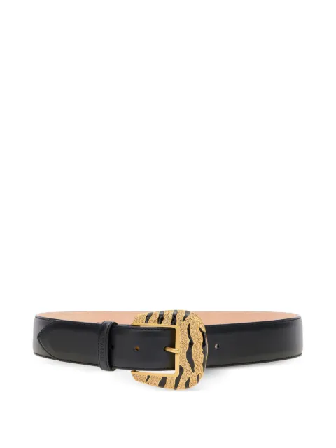 Roberto Cavalli zebra-print crystal-embellished belt Black VKC005PZ796