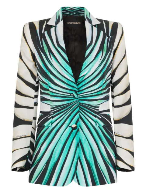 Roberto Cavalli printed blazer Blue VKT4054QM33